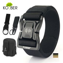 KOLBER 43mm Tactical Outdoor Belt for Men Aluminium Buckle Quick Release Military Army Strong Nylon Wide Girdles Male 240103