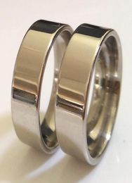 Whole 50PCS Silver 8mm Flat Band Rings Men Women Comfort fit 316L Stainless Steel Rings Wedding Engagement Finger Rings Brand 3502598