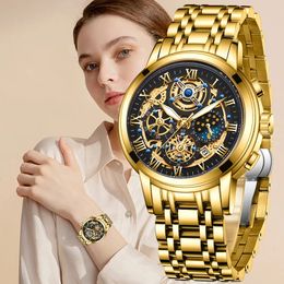LIGE Women Watch Fashion Simple Women's Bracelet Watches Stainless Steel Band Quartz Wristwatch Waterproof Watch montre femme 240102