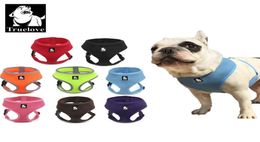 Truelove Puppy Cat Pet Dog Harness Breathable Mesh Nylon dog Harness Strap Soft Walk Vest Collar For Small Medium Size Dog Pets Y22169255