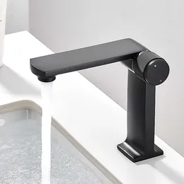 Bathroom Sink Faucets Modern Basin Faucet Black Chrome Gold Simple Wash Tap Single Handle And Cold Water Mixer Brass