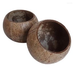 Bowls -Can Pouring Candle Coconut Shell Bowl Wood Creative Decoration Storage