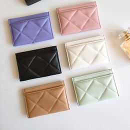 Holders 2023Ss France Womens Classic Mini Card Holder Bags Luxury Designer Lambskin Real Leather Tiny Purse 7.5x11.2x0.5cm