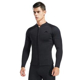 Wear SBART 3MM Wetsuit Jacket Men Long Sleeve Neoprene Front Zipper Surf Winter Swim Warm Surf Upstream Size XXXL