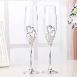 Wine Glasses 2Pcs/Set Crystal Champagne Glass Wedding Toasting Flutes Drink Cup Party Marriage Decoration Cups For Parties Gift Box