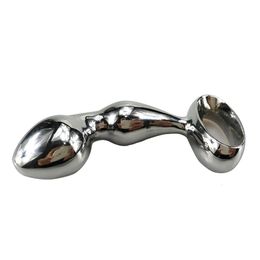 Toys 260g Dia 32mm Njoy Prostate Fun Gspot toy Chrome Plated Metal Anal Hook Butt Plug Worx Luv Plug Adult Sex Massager Products Y1910