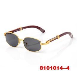 Round Vintage Sunglasses Woman Mens Designer Glasses Fashion Wood Eyeglasses Buffalo Horn Eyewear Small Lenses Oculos De sol Gafa