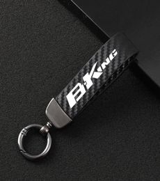 Keychains Fashion Motorcycle Carbon Fibre Leather Rope Keychain Key Ring For Suzuki BKING BKING 2007 2008 2009 2010 2011 2012 2013043270