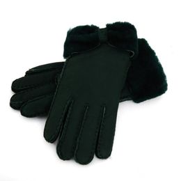 Whole Warm winter ladies leather gloves real wool gloves women 100 quality assurance1386849