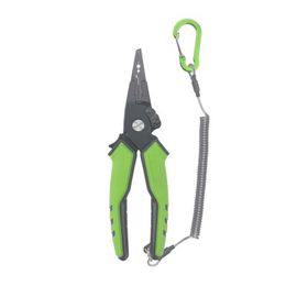 Top Seller Aluminum Fishing Multifunction Split Ring Pliers Plier Set With Oxford Bag Coiled Lanyard