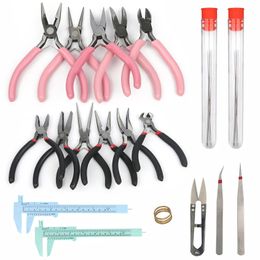 Other Jewellery Making Diy Tool Sets Repair Accessories with Pliers Beading Needle Scissors Vernier Calliper Elastic Thread Copper Wire