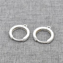 Huggie 2 Pairs 925 Sterling Silver Earring Hoops with Closed Ring Ear Wire for Jewellery Making