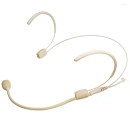 Microphones Unidirectional Wired Mic Double Hang Ear Microphone Skin Tone Colour 100cm Cable Length Clear Speech Amplification