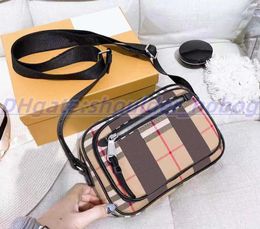 Bags 23ss Designer Bags Vintage Check Leather mens crossbody large fashion brand camera classic stripes Women's mens wallet Shoulder cl