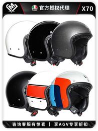 Helmets Moto AGV Motorcycle Design Safety Comfort Agv X70 Crown Prince Motorcycle Commuter Half Clad 4/3 Helmet VXZC