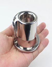 5 Sizes Scrotum Pendant Stretchers Balls Cock Ring Locking Ring Chastity Device Stainless Steel Scrotum Testicle Stretched Sex Toy5833593