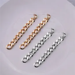 Dangle Earrings Minar High Street Gold Silver Colour Metallic Pendant For Women Ladies Long Twisted Chain Tassel Accessories