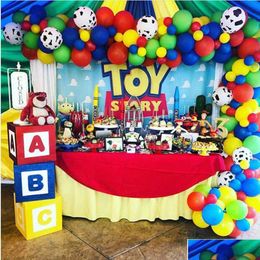 Other Event Party Supplies 1Set Story Birthday Balloons Arch Garland For Kids 1St 3Rd 6Th Baby Shower Latex Balloon Toy Decoration Dh8Mf