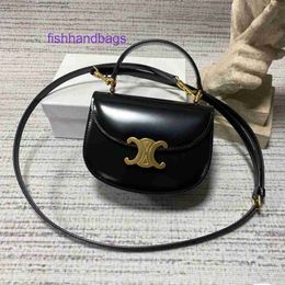 Top original Cellins's tote bags wholesale genuine leather saddle bag 2024 new spring summer black gold red high end feeling With Real Logo