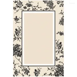 Carpets YM122502Cashmere Carpet Living Room French Floral Bedroom Retro Cream Style