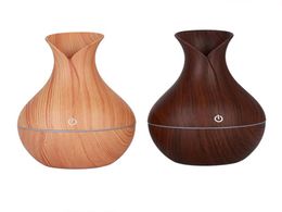 Wood Grain Essential Humidifier Aroma Oil Diffusers Humidifier Wood air Purifier USB Led Flash Lights Sprayer For Home Office DHL 7361825