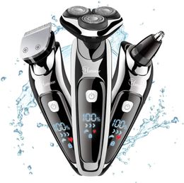 3in1 wet dry powerful electric razor for men body beard hair trimmer rechargeable electric shaver face shaving machine kit 240103