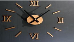 Roman Numer 3D Watch Acrylic Mirrored Digital Wall Clock For Living Room Modern Design DIY Home Decor7282069
