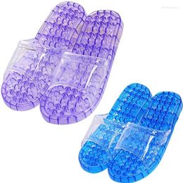 Slippers A825ZXW Bathroom For Women Summer Indoor Non-slip Bath Massage Plastic Sandals Thick-soled Crystal Slipper