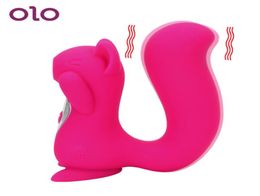 OLO 10 Frequency Sucking Tongue Vibrator Cute Squirrel Sculpt Nipple Sucker Clitoris Licking Stimulator Sex Toys for Women X04011424510