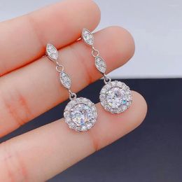 Dangle Earrings CANPEL Cubic Zircon For Women Crystal Bridal Wedding Silver Plated Jewelry Office Lady Daily Fashion Statement
