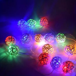 1pc 59.06Inch LED Fairy Lights Rattan Ball String Lights, Battery Operated Fairy Lights, For Pendulum Table, Vase, Christmas, Halloween, Party, Central Decoration