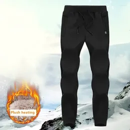 Men's Pants Winter Super Warm Mens Thicken Fleece Jogger Thermal Trousers Sweatpants Tracksuit Elastic Waist Velvet L-8XL