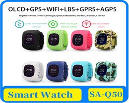 Q50 OLED Kids039 GPS Watch SOS Call kids Smart Clock Children Wristwatch Finder Locator Tracker Baby AntiLost Monitor DHL 2743912