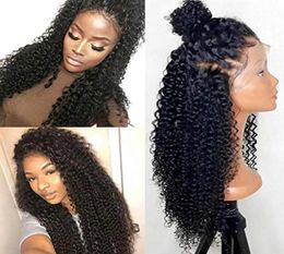 8A 360 Lace Band Frontal wig kinky curly Virgin brazilian remy Human Hair Full Round Frontals wigs 130 density diva13164282