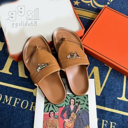 Designer men sandal summer flip flops ladies sandal flip flop slippers sandal details leather slides slippers