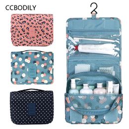 Cosmetic Bag for Women Waterproof Travel Pouch Toiletries Beauty Organiser Ladies Bathroom Neceser Makeup Storage Bag With Hook 240103