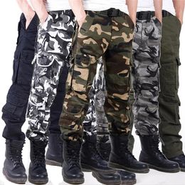 Pants Camouflage Cargo Pants Men Multi Pocket White Black Military Casual Tactical Pants Men Trousers Spring Summer Clothes