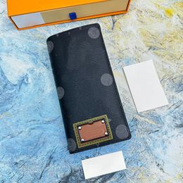 Fashion Designer Mens wallet Long Wallets for Women Wallet Card Holder Women's Handbag Plaid Print Flower Zipper Wallet Original Box