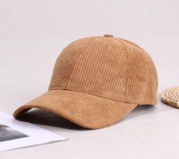 Classic Winter Corduroy Solid Cotton Baseball Caps Vintage Low Profile Dad Hat with Adjustable Strap3691677