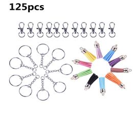 125PcsSet Alloy Key Chains Tassel Bulk Key Rings Keyrings For DIY Crafts Jewellery Material9518856