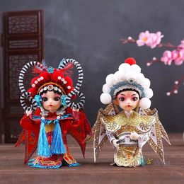Chinese style folk handicraft Peking opera puppet doll Beijing opera gift small silk man diy material package finished product 240104