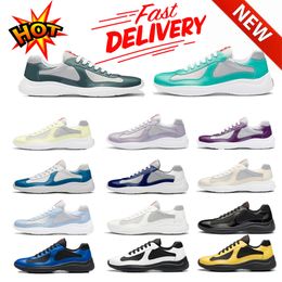 Pradees high-end P family splicing low cut thick sole casual men's shoes with flat bottom rubber thin belt low cut sports and leisure shoes
