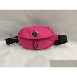 Outdoor Bags Lu Belt Women Men Waist Bag Take It With Metal Gym Elastic Adjustable Strap Zipper Fanny Pack 7 Colours Drop Delivery Sp Dh045