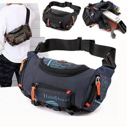 Top Quality Waterproof Oxford Men's Belt Fanny Pack Shoulder Messenger Bag Large Capacity Travel Bum Sling Chest Waist Bags 240104