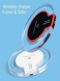 Wireless Charger Crystal Transparent Phone Wireless Fast Charger QI Crystal Base Disc Wireless Charger 9810042