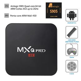 Box MXQ PRO Android tv box RK3329 Android 7.1 1G 8G WiFi 4K dual wifi 1080i p set top box