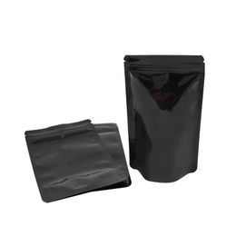 85*13cm Black Stand Up Bags Aluminium Foil Package Bag 100pcs/lot Zip Lock Food Bean Coffee Packing Mylar Pouch Zipper Bags Katgd