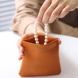 Storage Bags Bag Leather Package Accessories Earbuds Portable Mini Earphone Pu Shrapnel Headphone Case