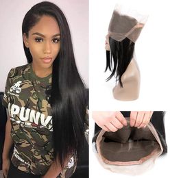 Mongolian Virgin Hair 360 Lace Frontal With Baby Hair Pre Plucked Straight Silky Top Closures Hair Products 1024inch2092621