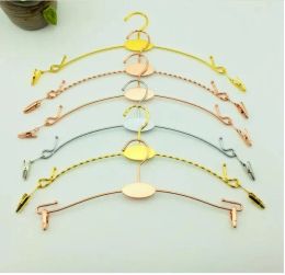 300pcs Coloured Metal Lingerie Hanger With Clip Bra Hanger and Underwear Briefs Underpant Display Hangers ZZ